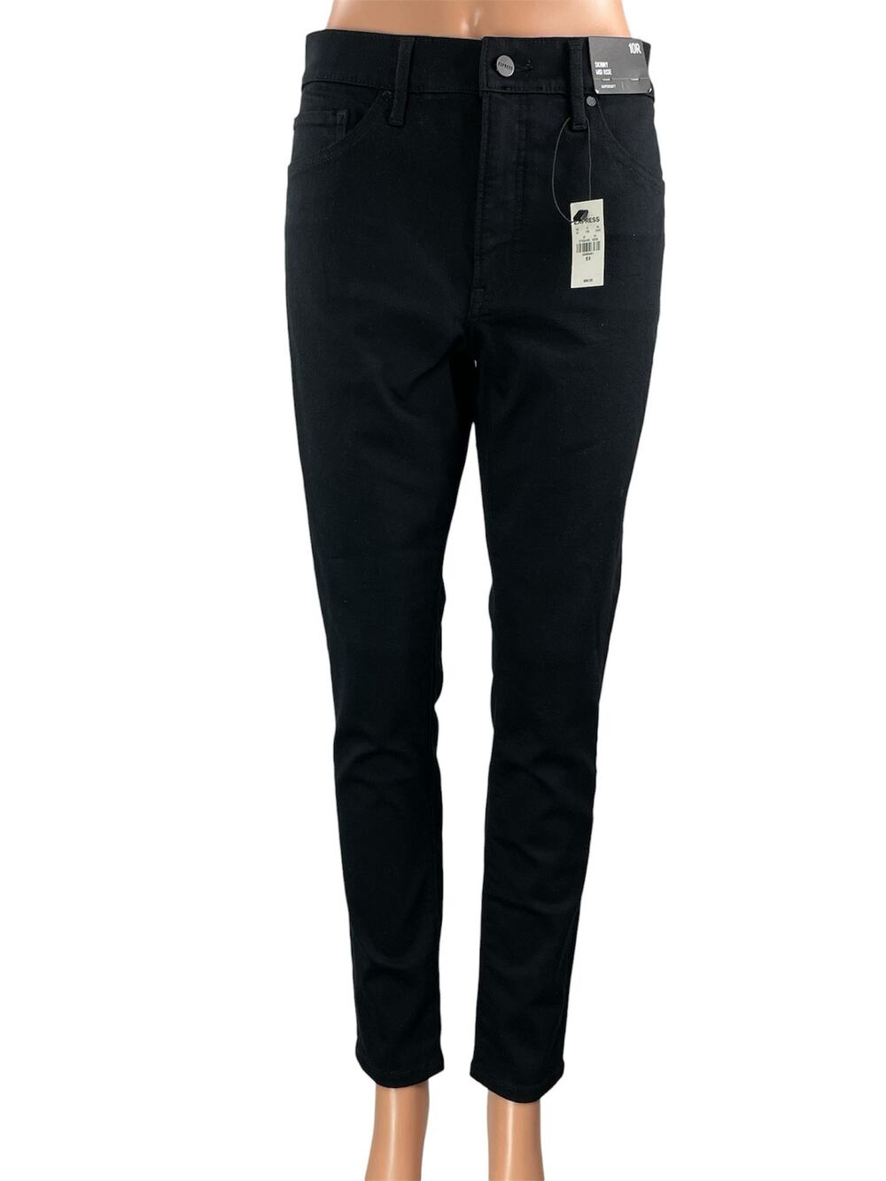 NEW Express Women's Black Supersoft High Waisted Skinny Denim Jeans Size 10